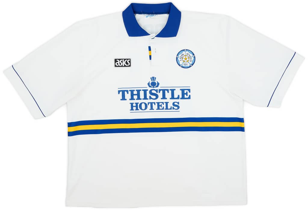 1993-95 Leeds United Home Shirt Yeboah #21 - 9/10 - (XXL)