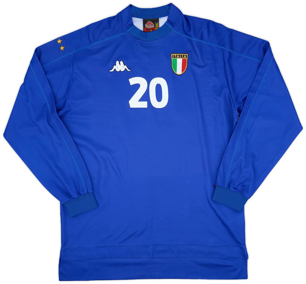 1998-99 Italy Home L/S Shirt Totti #20 - 9/10 - (XXL)