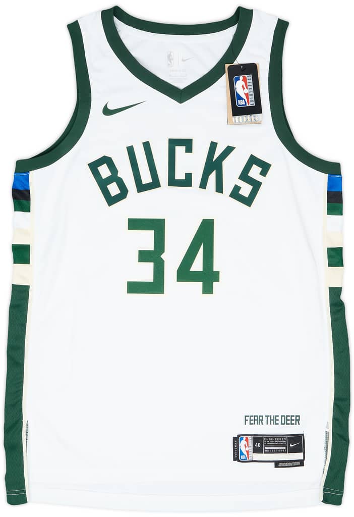 2017-25 Milwaukee Bucks Antetokounmpo #34 Nike Swingman Home Jersey (L)