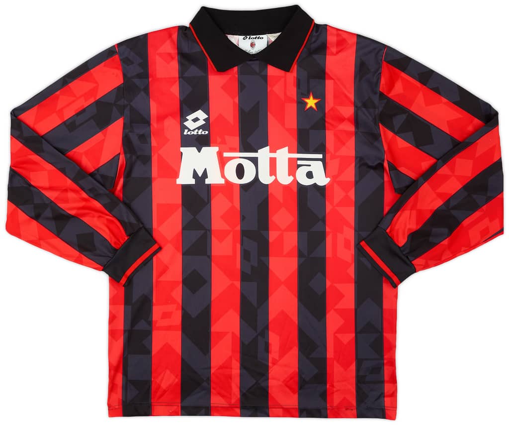 1993-94 AC Milan Home L/S Shirt - 8/10 - (M)