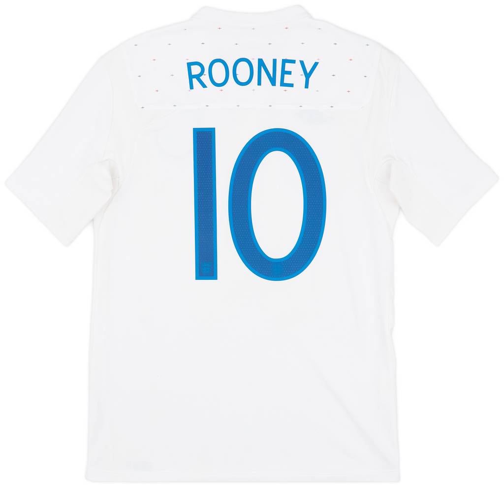 2010-11 England Home Shirt Rooney #10 - 8/10 - (M)