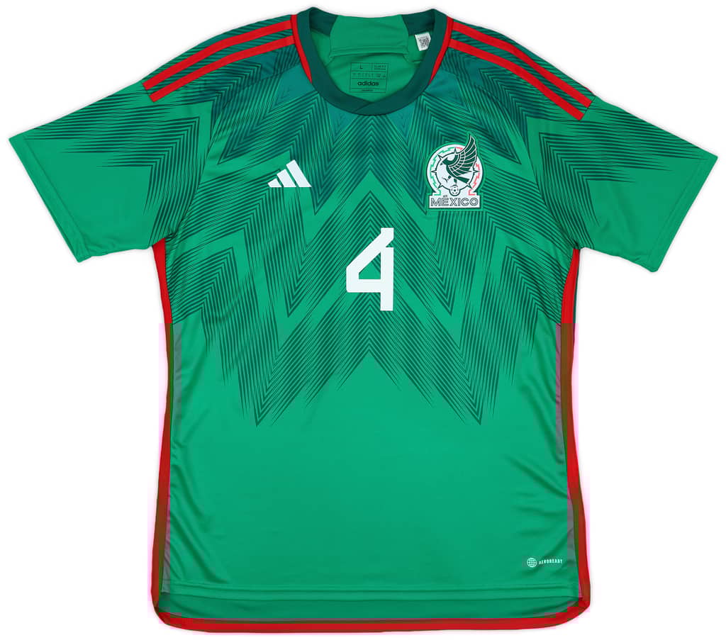 2022-23 Mexico Home Shirt E.Alvarez #4 - As New