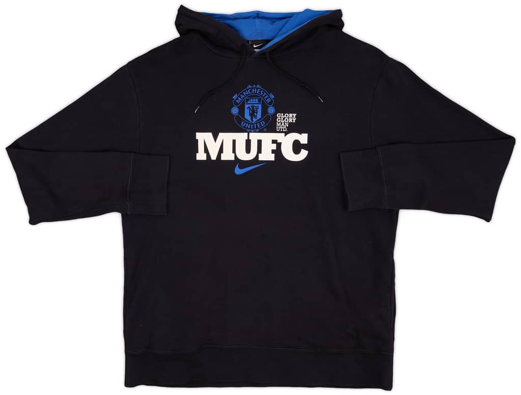 2010-11 Manchester United Nike Hooded Sweat Top - 7/10 - (XL)