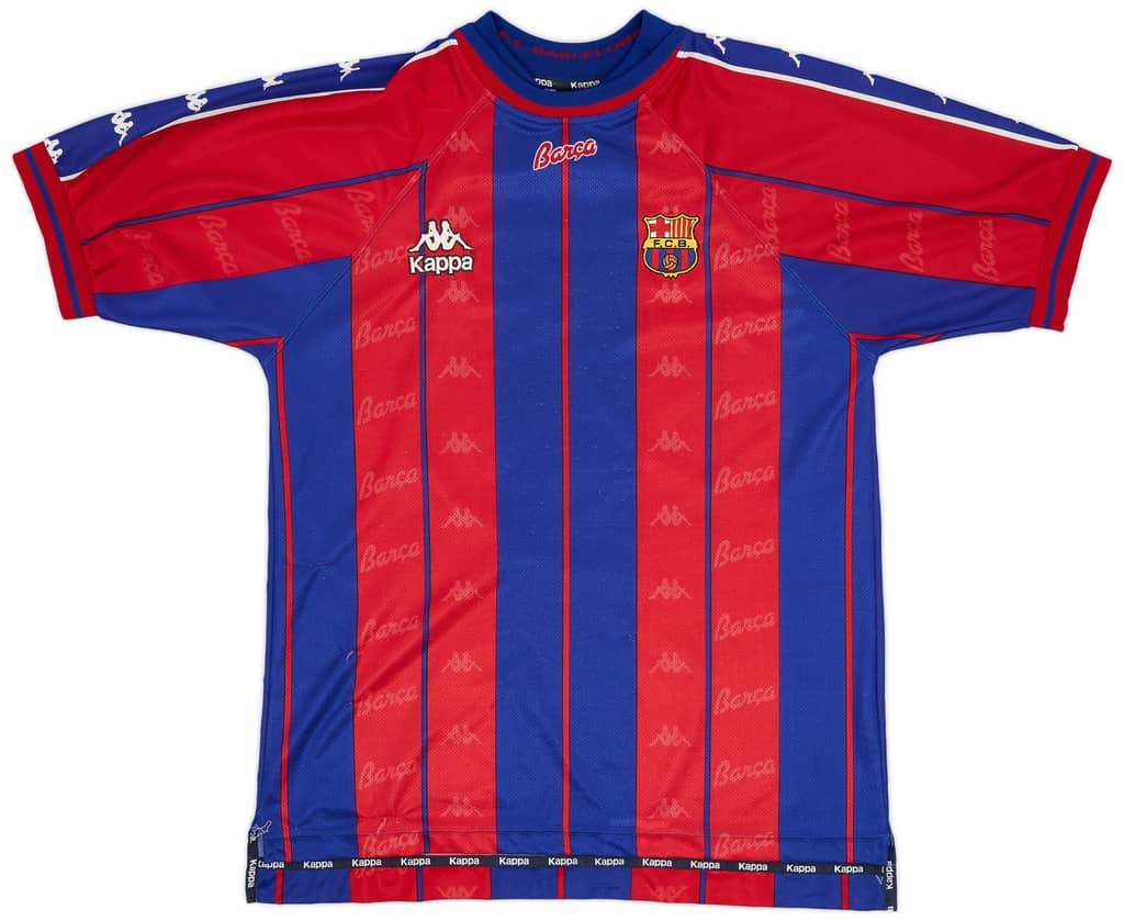 1997-98 Barcelona Home Shirt - 9/10 - (XL)