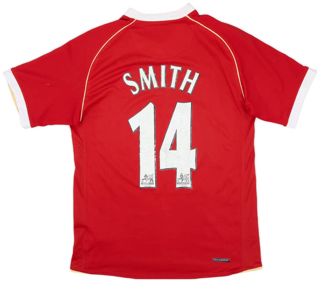 2006-07 Manchester United Home Shirt Smith #14 - 6/10 - (S)