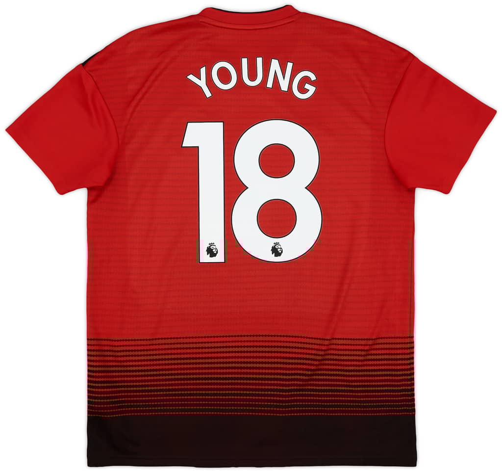 2018-19 Manchester United Home Shirt Young #18 - 9/10 - (M)