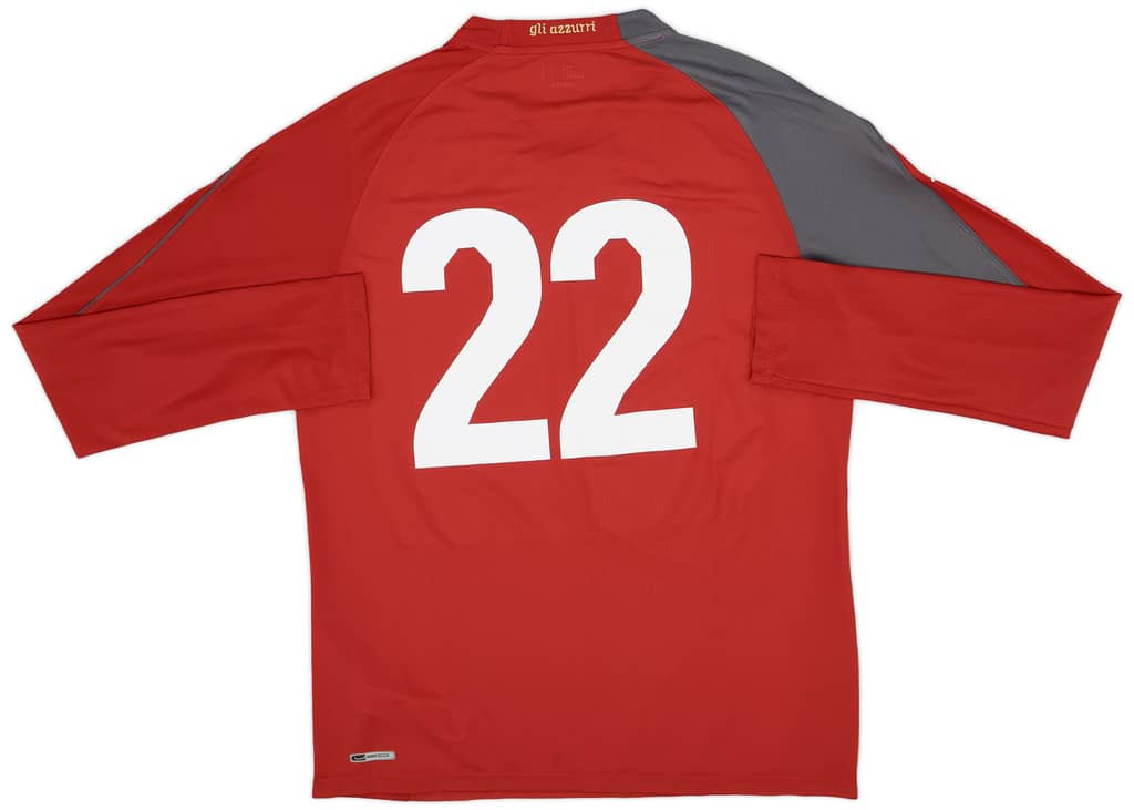 2010-12 Italy Authentic GK Shirt #22 - 9/10 - (XL)