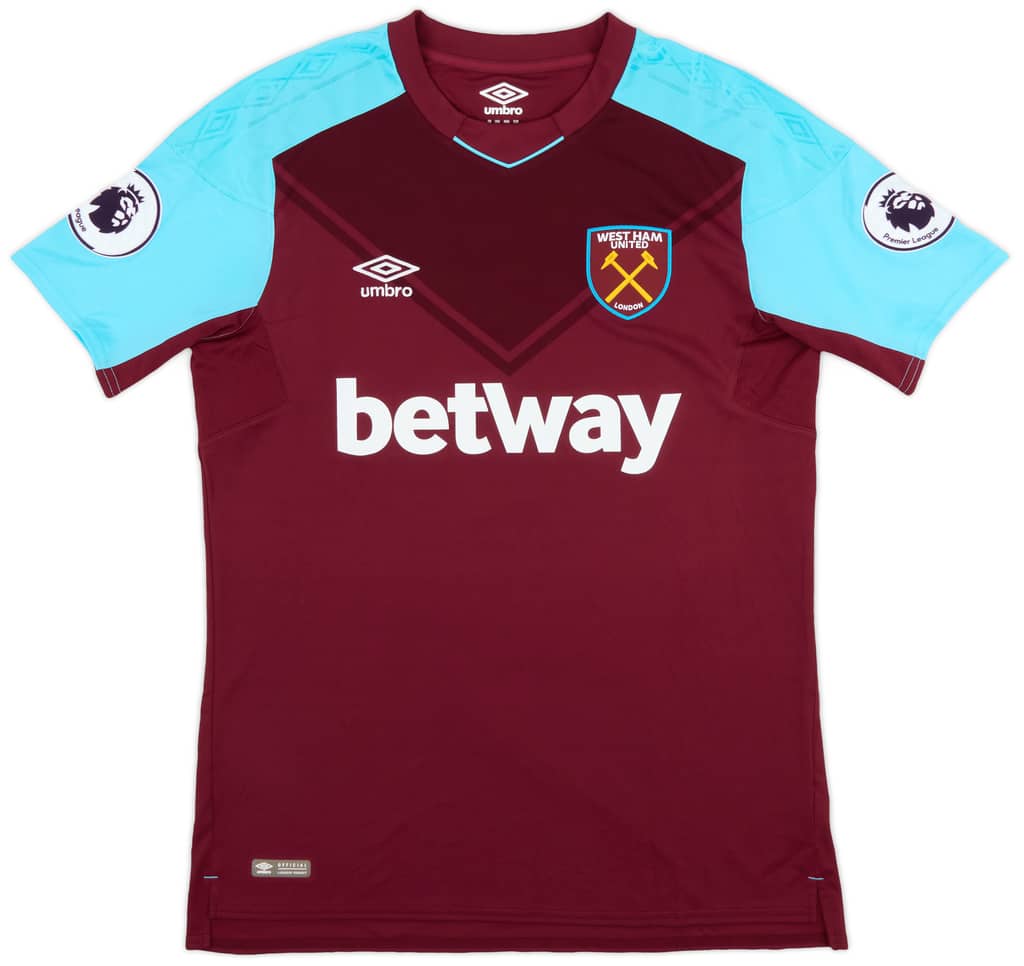 2017-18 West Ham Match Issue Home Shirt Carroll #9