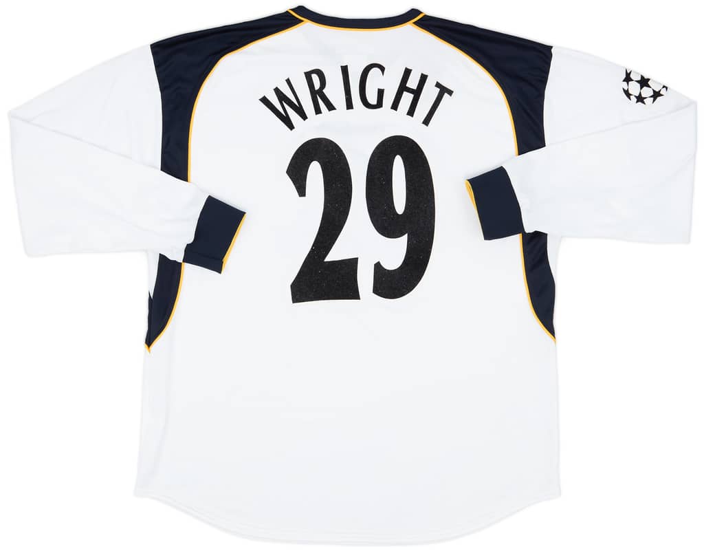 2001-02 Liverpool Match Issue Champions League Away Shirt Wright #29