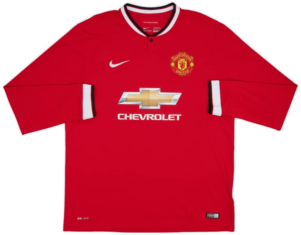 2014-15 Manchester United Home L/S Shirt Rooney #10 - 9/10 - (XL)