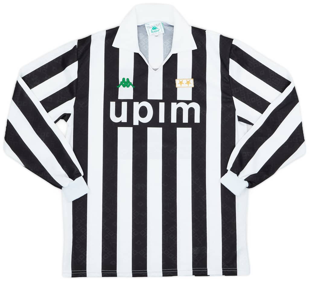 1991-92 Juventus Home L/S Shirt - 9/10 - (XL)