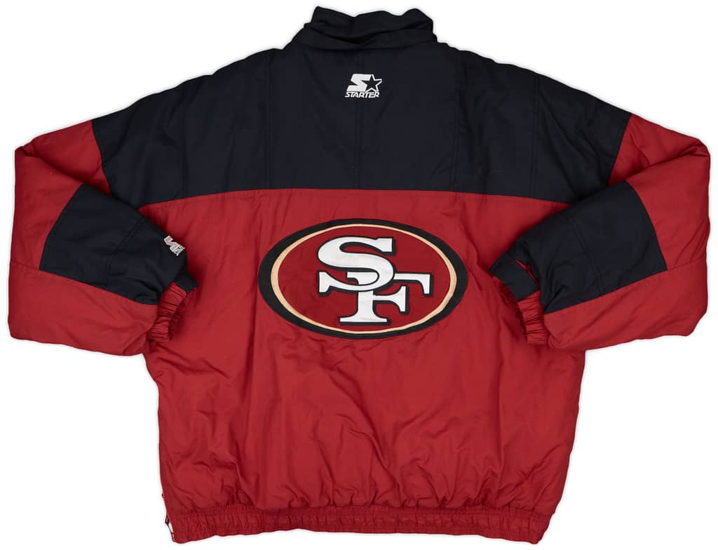 1996-99 San Francisco 49ers Starter 1/2 Zip Rain Coat - 7/10 - (L)