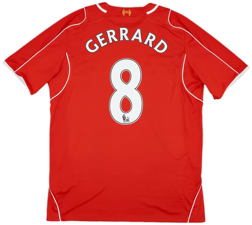 2014-15 Liverpool Home Shirt Gerrard #8 - 5/10 - (L)