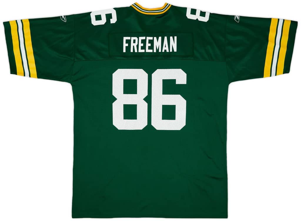 2001 Green Bay Packers Freeman #86 Reebok Home Jersey - 9/10 - (XXL)