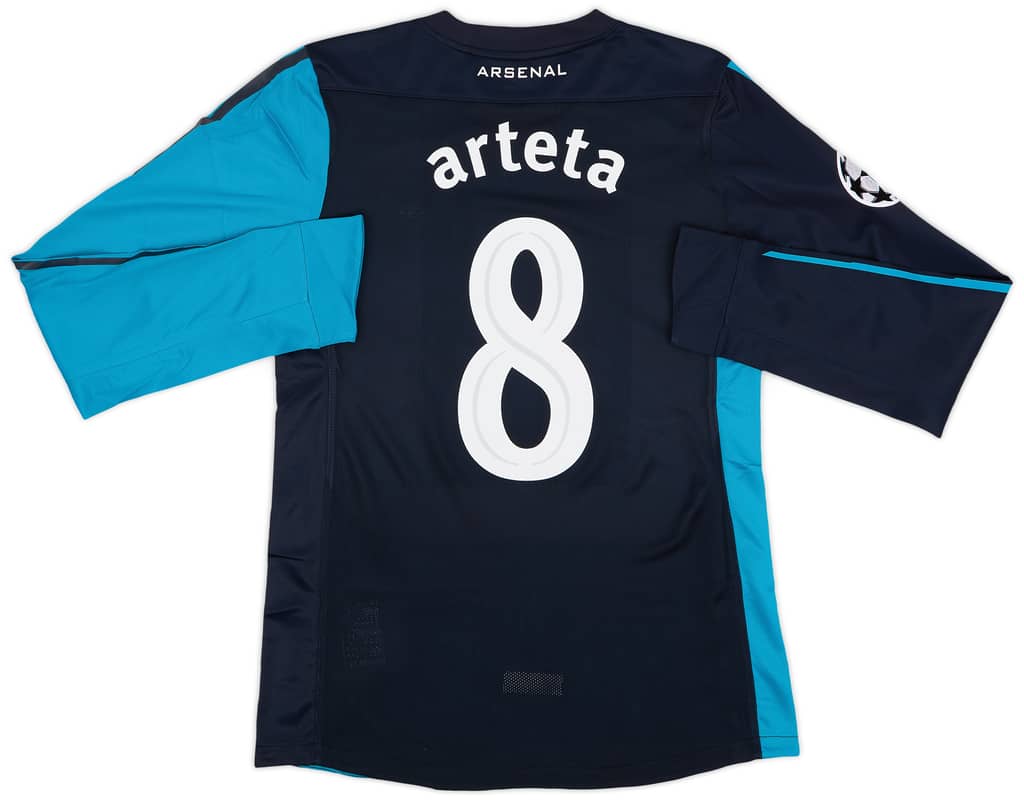 2011-12 Arsenal Player Issue Away L/S Shirt Arteta #8 (M)