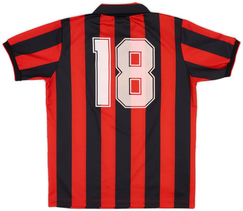 1990-91 AC Milan Home Shirt #18 - 6/10 - (XL)