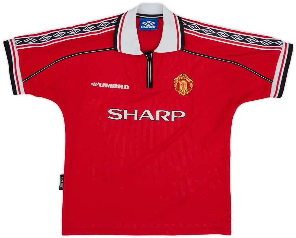 1998-00 Manchester United Home Shirt - 7/10 - (XL.Boys)