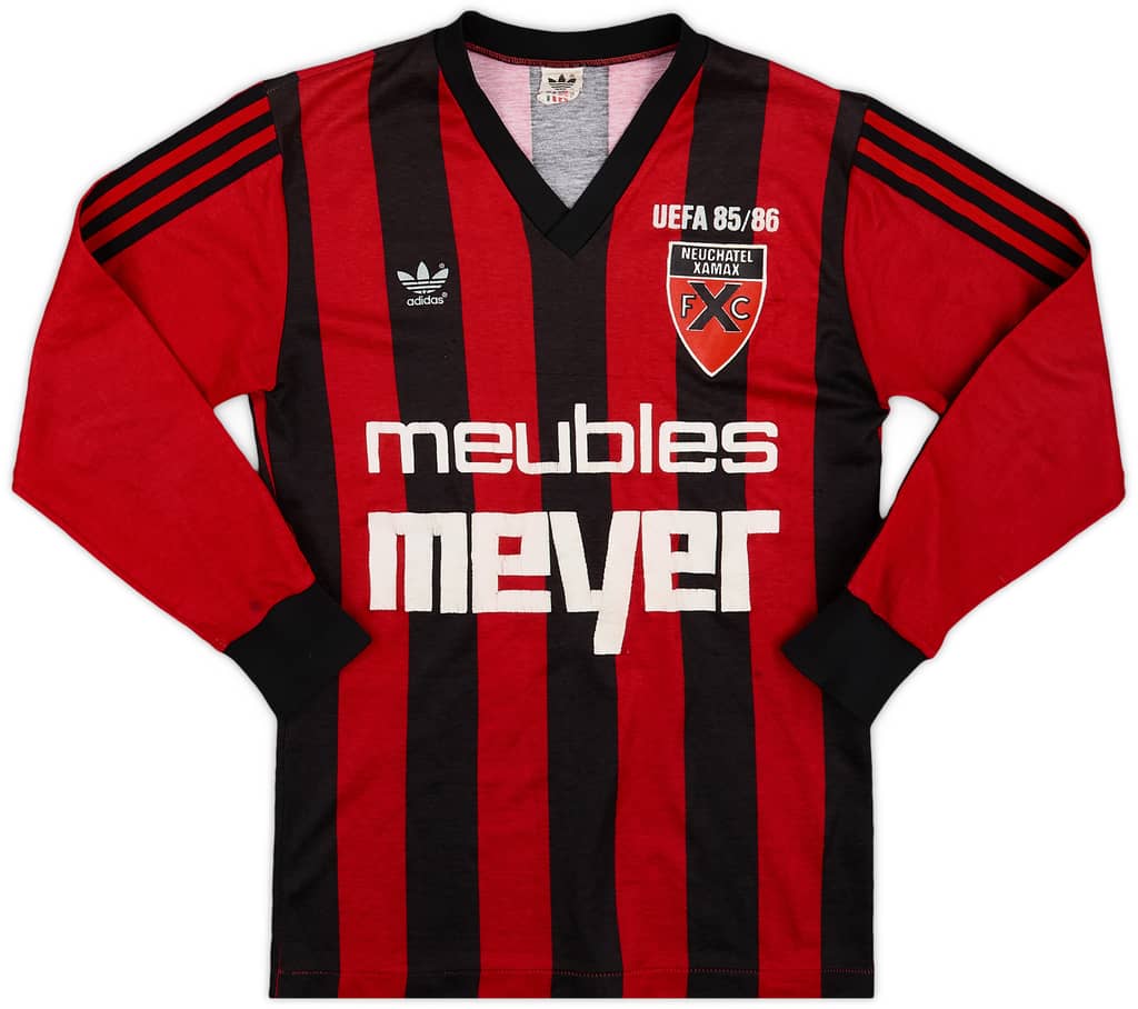 1985-87 Neuchatel Xamax Home L/S Shirt - 6/10 - (S)