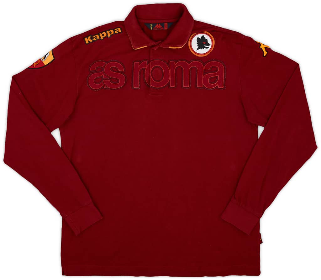 2009-10 Roma Kappa Polo L/S Shirt - 9/10 - (L)