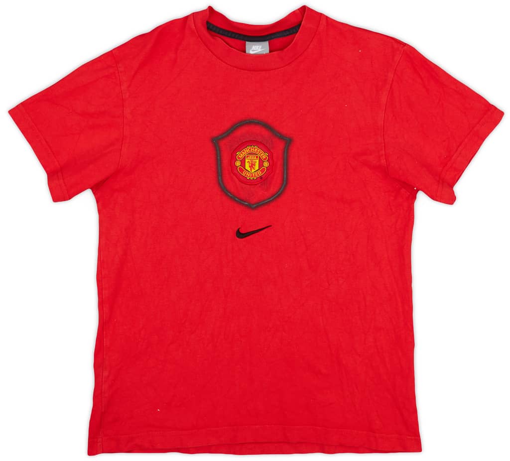 2007-08 Manchester United Nike Cotton Tee - 9/10 - (L.Boys)