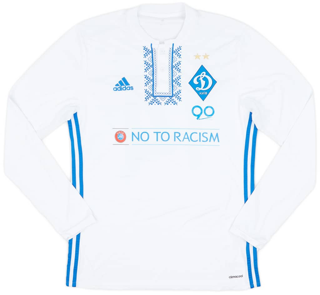 2016-18 Dynamo Kyiv Match Issue Home L/S Shirt #14