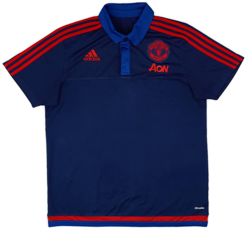 2015-16 Manchester United adidas Polo Shirt - 8/10 - (L)