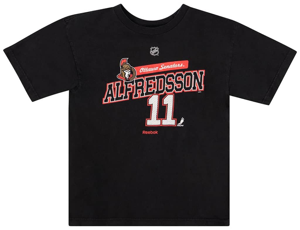 2007-10 Ottawa Senators Alfredsson #11 Reebok Tee Y