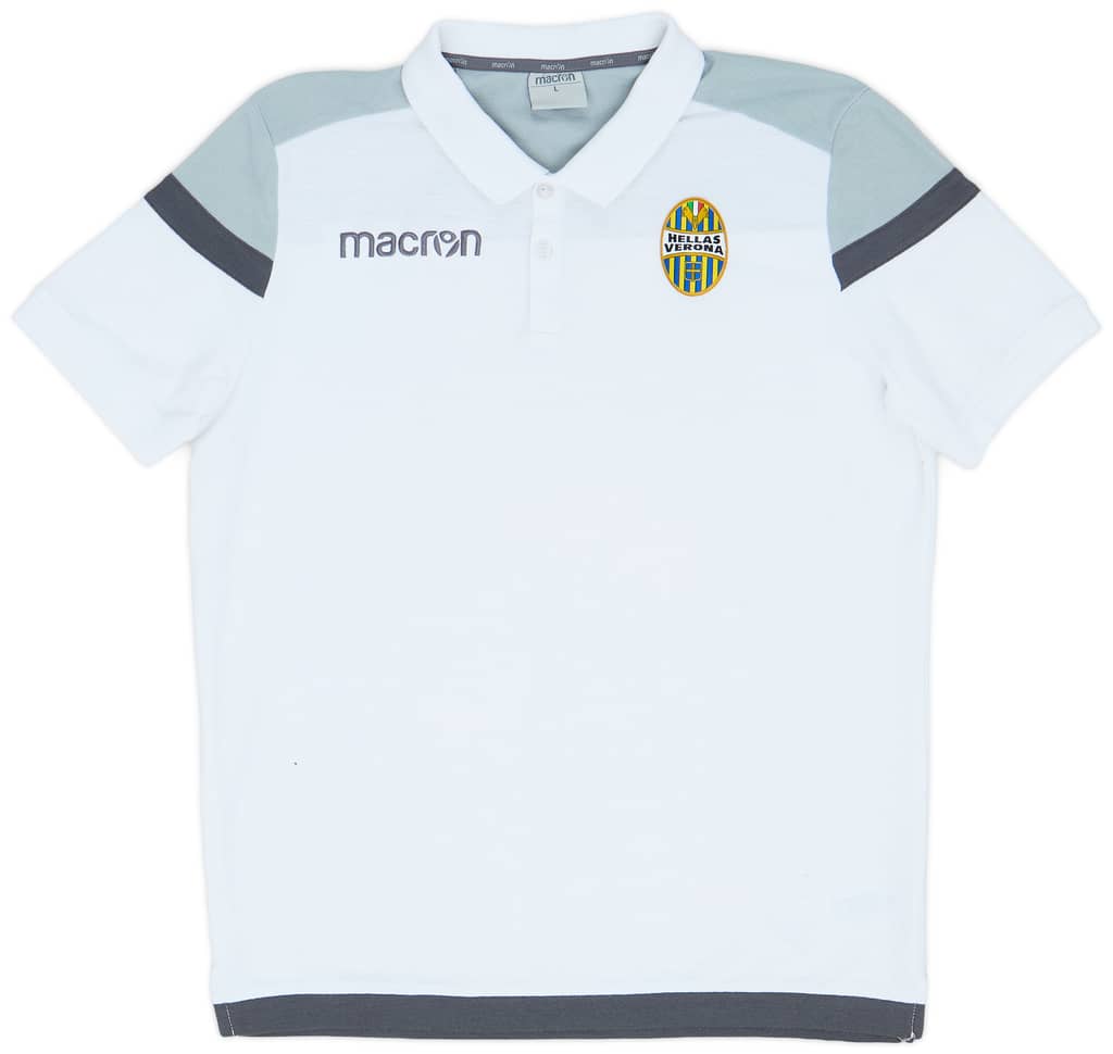 2018-19 Hellas Verona Macron Polo Shirt - 9/10 - (L)