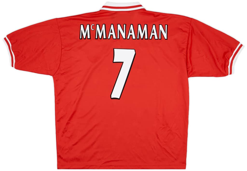 1996-98 Liverpool Home Shirt McManaman #7 - 9/10 - (XXL)