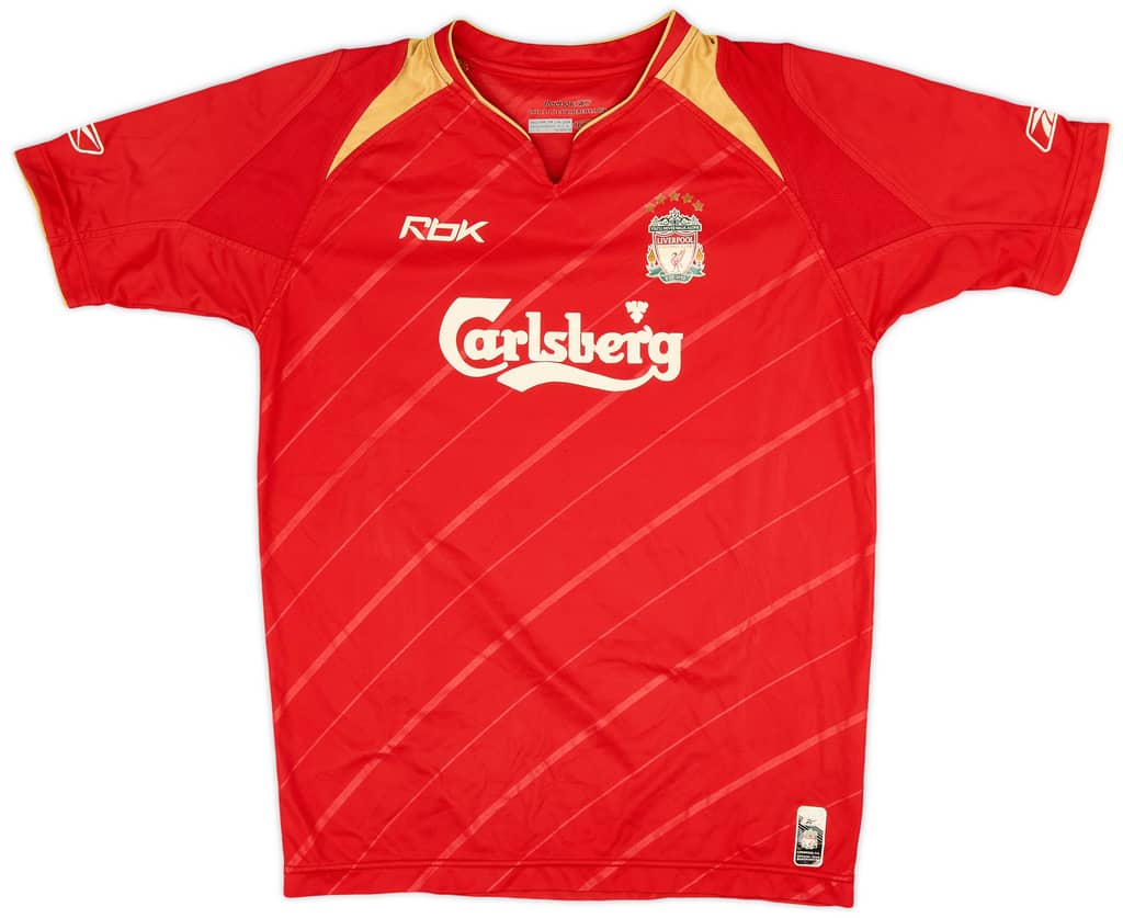 2005-06 Liverpool CL Home Shirt - 5/10 - (L.Boys)