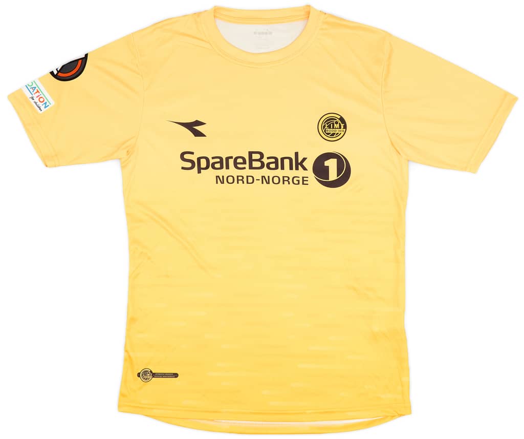 2022-23 Bodø/Glimt Match Issue Europa League Home Shirt Berg #77