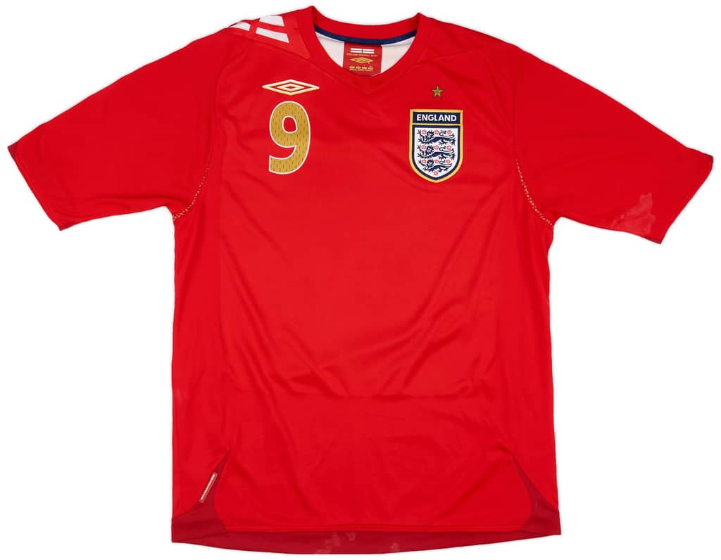 2006-08 England Away Shirt Rooney #9 - 8/10 - (L)