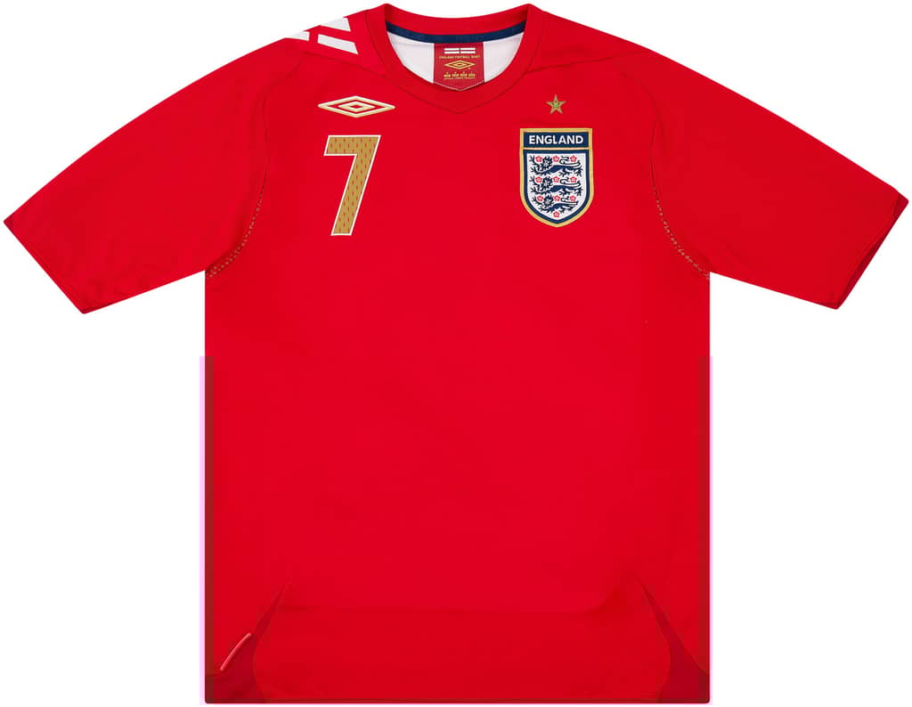 2006-08 England Away Shirt Beckham #7