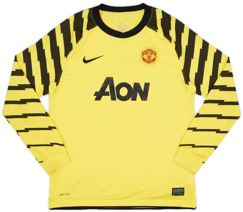2010-11 Manchester United Yellow GK Shirt - 6/10 - (L.Boys)