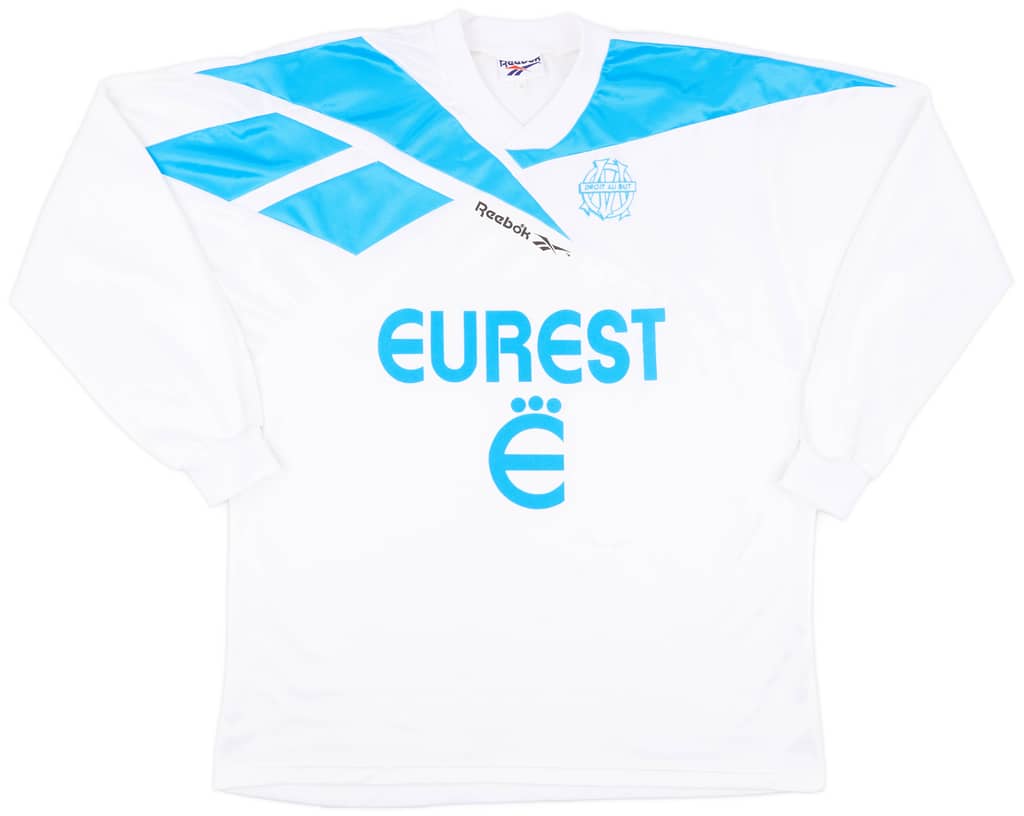 1994-95 Olympique Marseille Home L/S Shirt - 8/10 - (XL)
