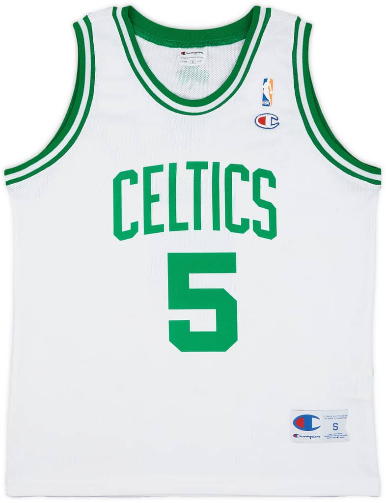 2007-10 Boston Celtics Garnett #5 Champion Home Jersey - 8/10 - (S)