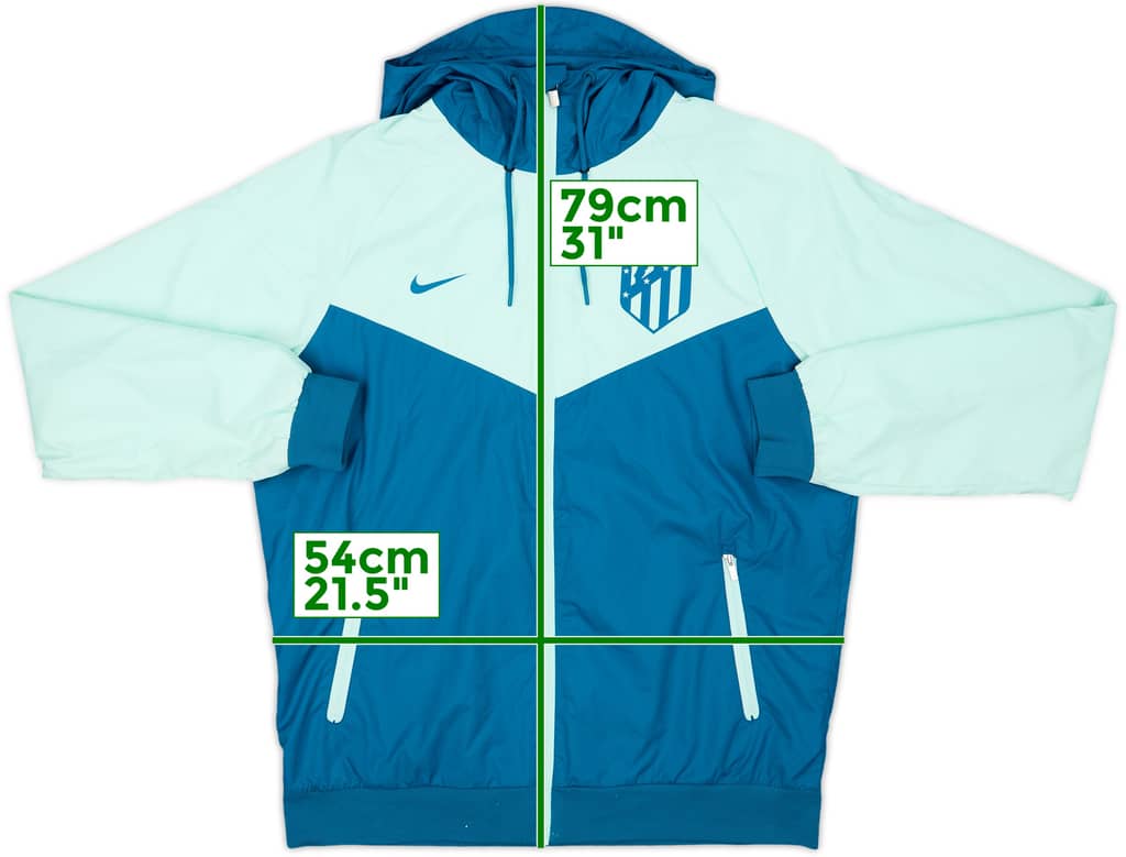 2018-19 Atletico Madrid Nike Hooded Rain Jacket - 8/10 - (M)