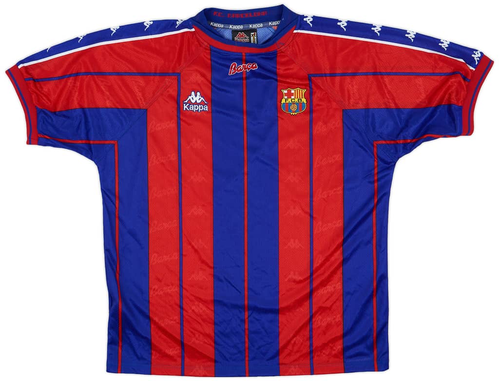 1997-98 Barcelona Home Shirt - 8/10 - (XL)