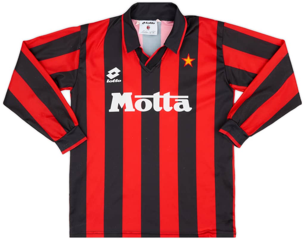1993-94 AC Milan Home L/S Shirt - 8/10 - (XXL.Boys)