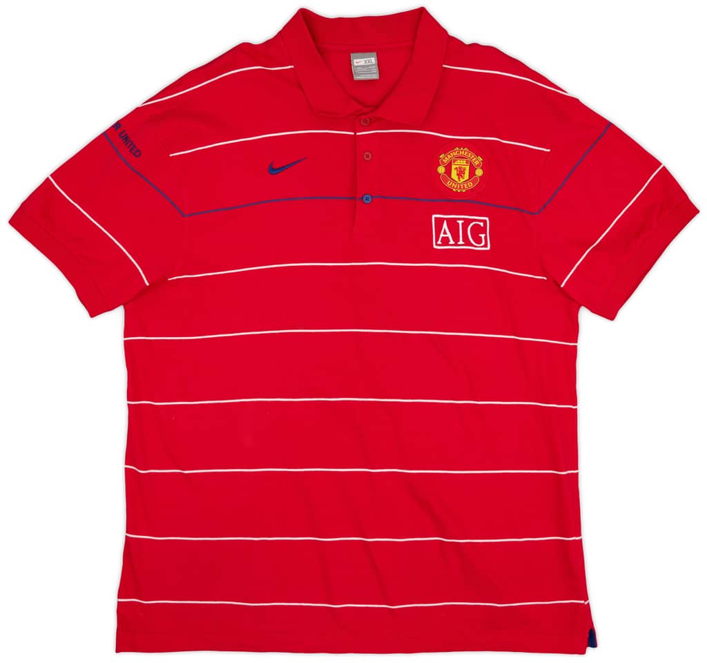 2008-09 Manchester United Nike Polo Shirt - 9/10 - (XXL)