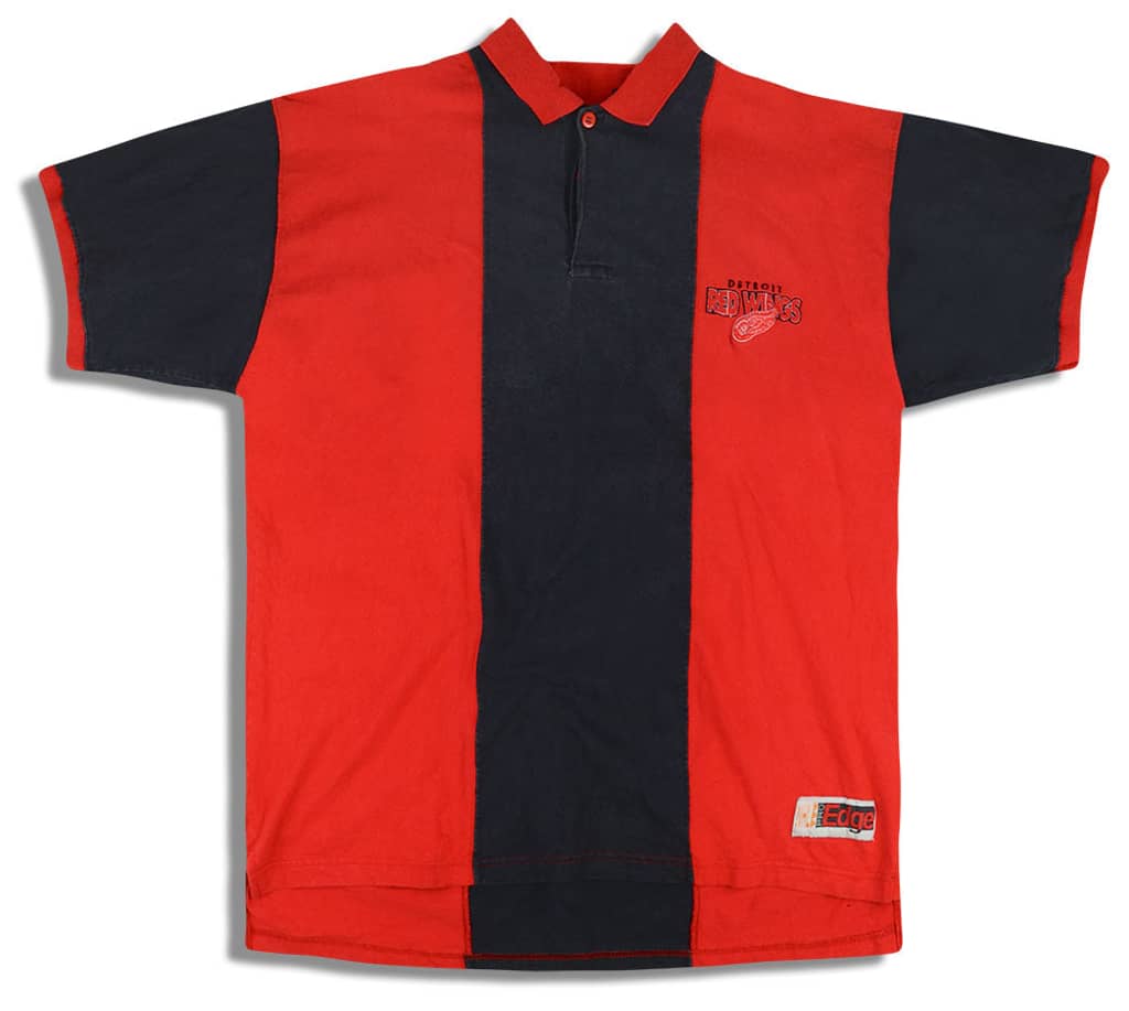 1990s Detroit Red Wings Pro Edge Polo Shirt L