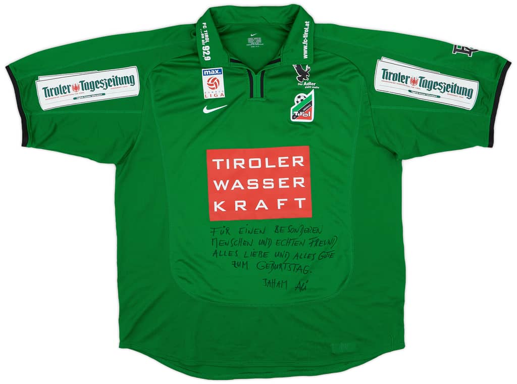 2001-02 Tirol Innsbruck Match Issue Signed Home Shirt Hortnagl #11