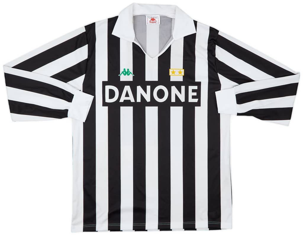 1991-92 Juventus Basic Home L/S Shirt - 8/10 - (XL)