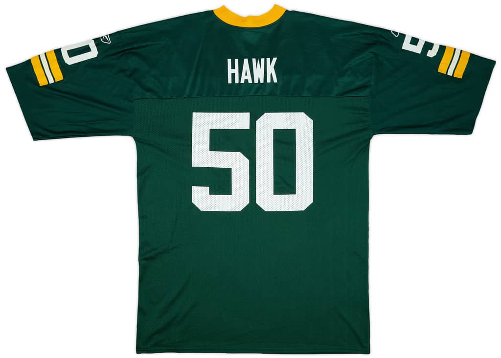 2006 Green Bay Packers Hawk #50 Reebok Replica Home Jersey - 8/10 - (XL)