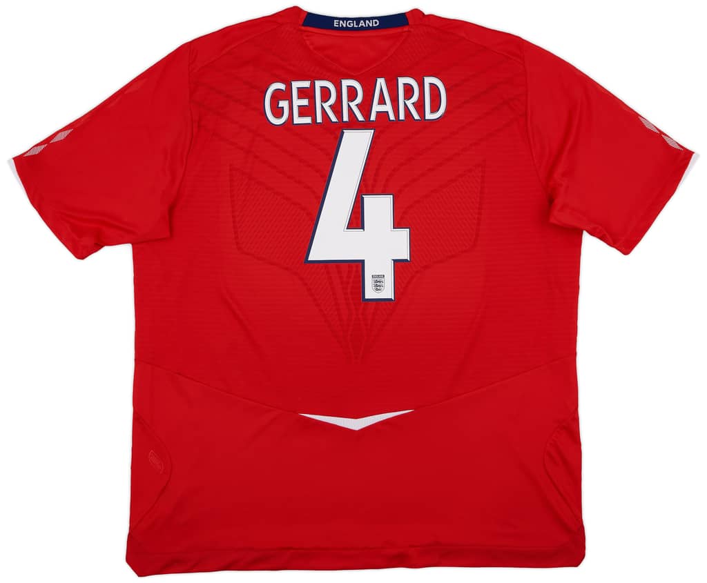 2008-10 England Away Shirt Gerrard #4 - 7/10 - (3XL)