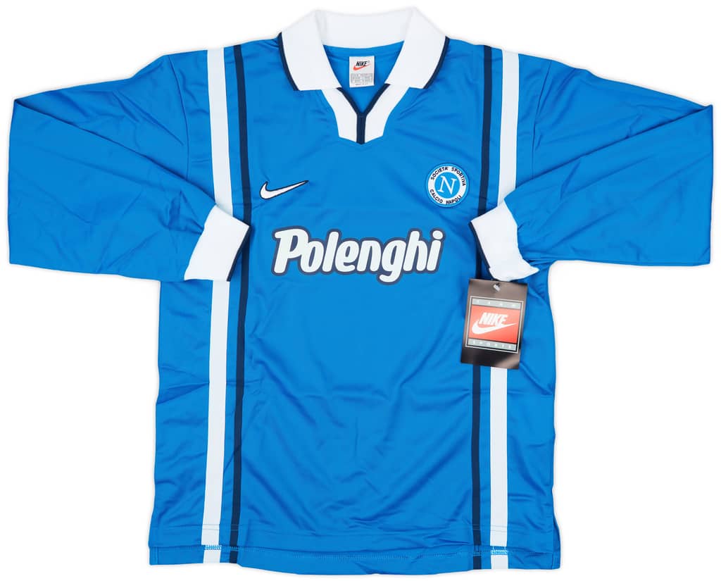 1997-98 Napoli Player Issue Home L/S Shirt (M)