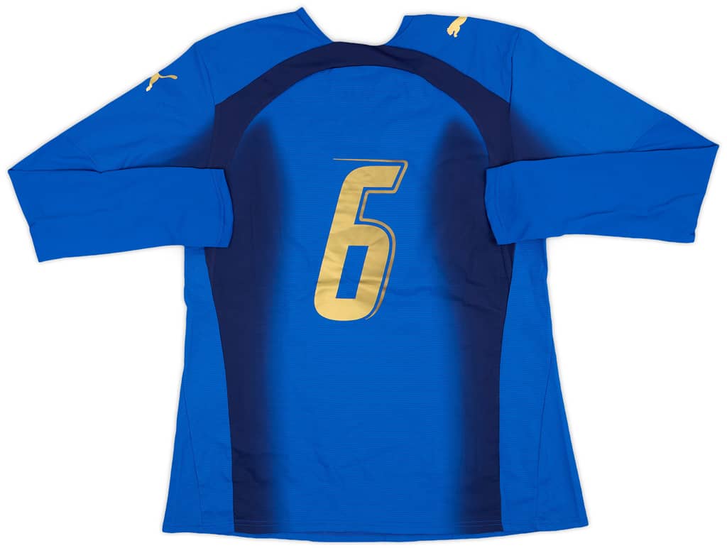 2006 Italy Player Issue Home L/S Shirt #6 (Women's L)
