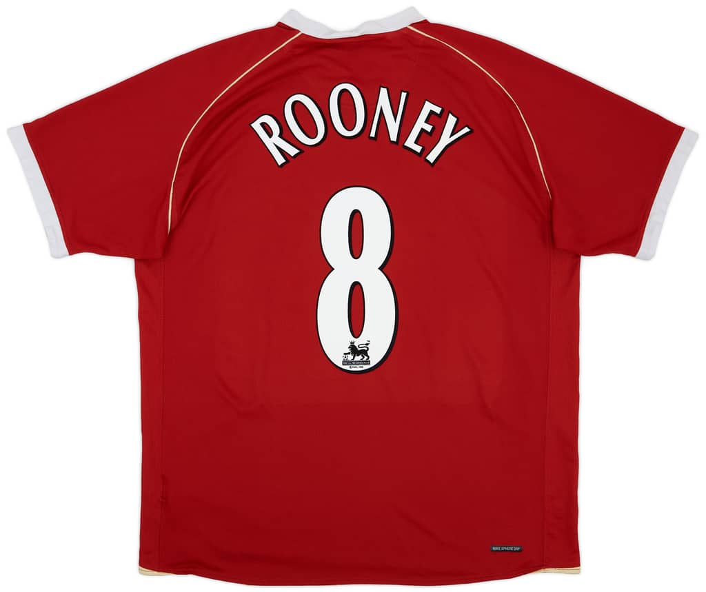2006-07 Manchester United Home Shirt Rooney #8 - 6/10 - (XL)