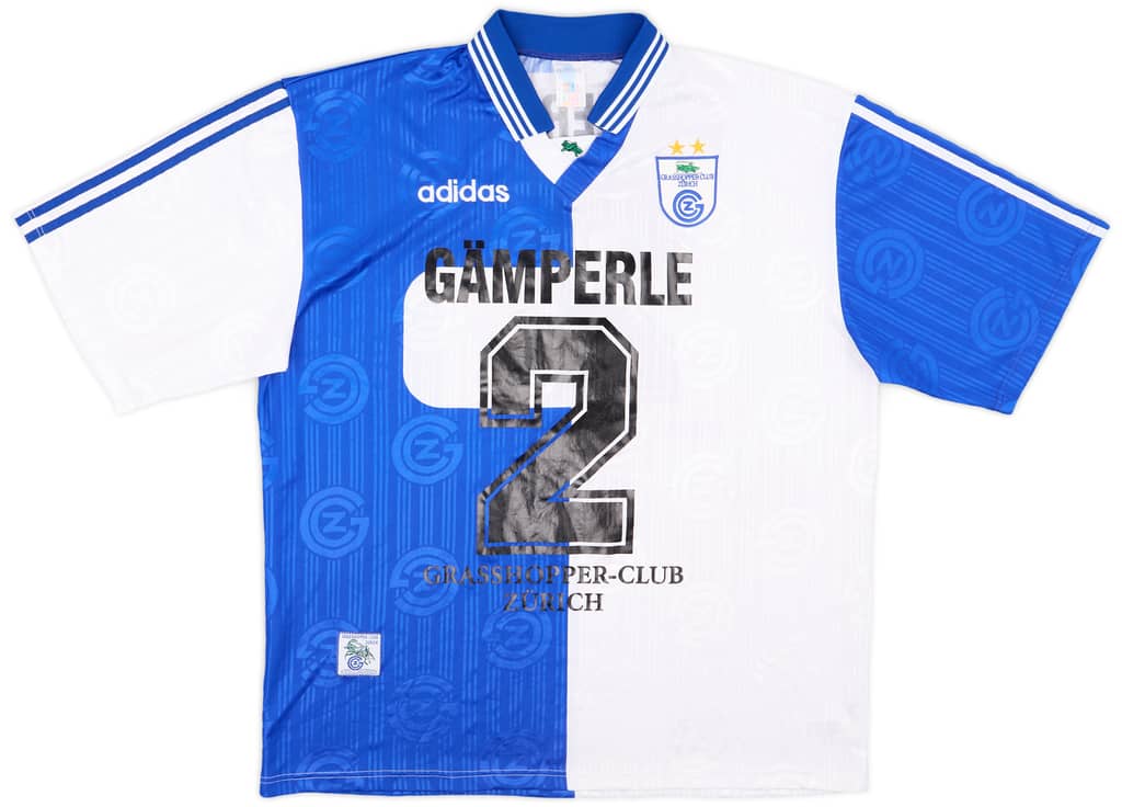 1996-97 Grasshoppers Player Issue Home/Training Shirt Gamperle #2