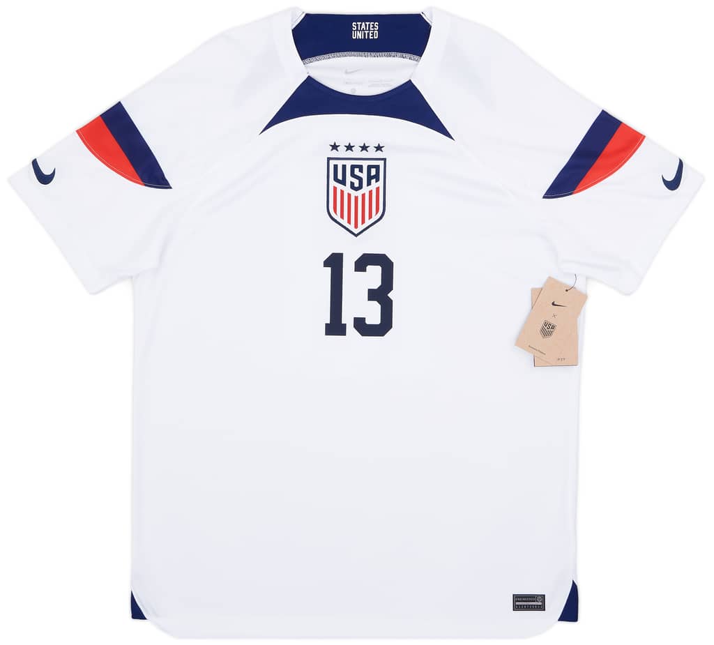 2022-23 USA Women's Home Shirt Morgan #13 (Unisex Fit)